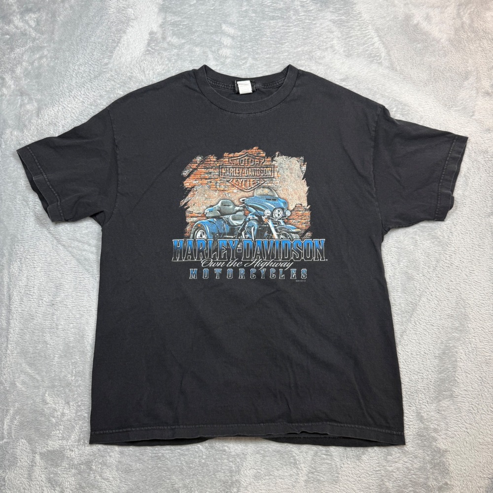 Harley-Davidson Graphic T-Shirt Mens XL Black Own The Highway Eagle 2016 Biker